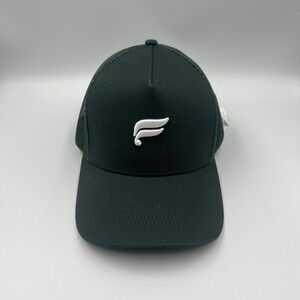 Fabletics Hat Cap‎ Men's Forest Green Mesh Snapback Trucker Athleisure Logo
